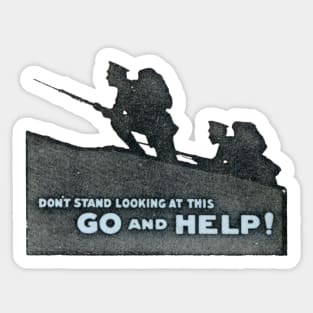 WWI Go and Help Sticker